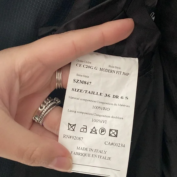 Ermenegildo Zegna Made in Italy Gray Blazer